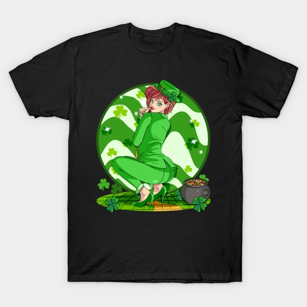 Sexy Leprechaun Girl St Patricks Day Irish Lass Pride T-Shirt by Noseking